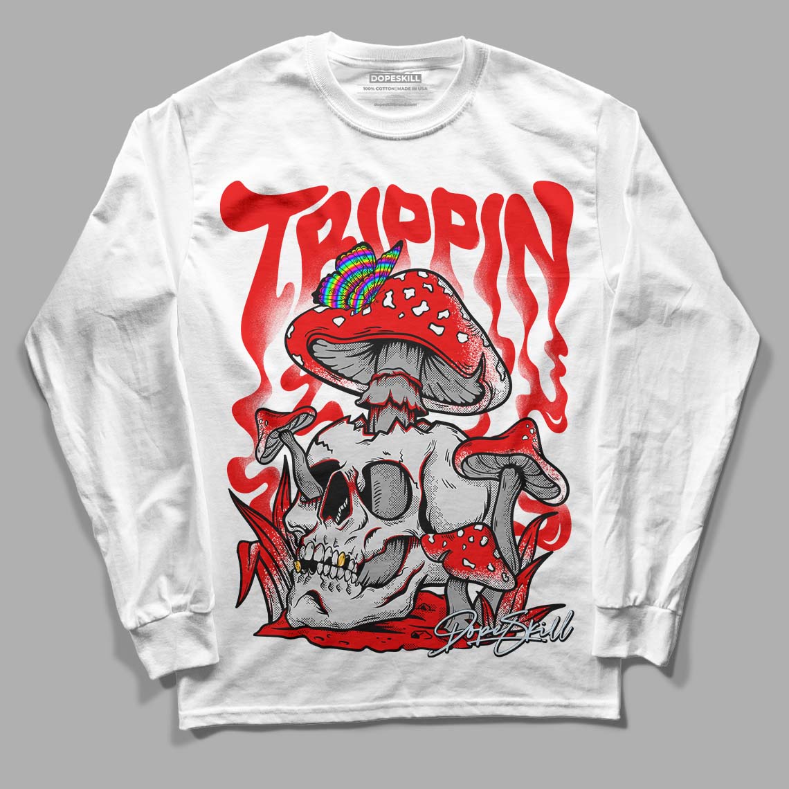 Cherry 11s DopeSkill Long Sleeve T-Shirt Trippin Graphic