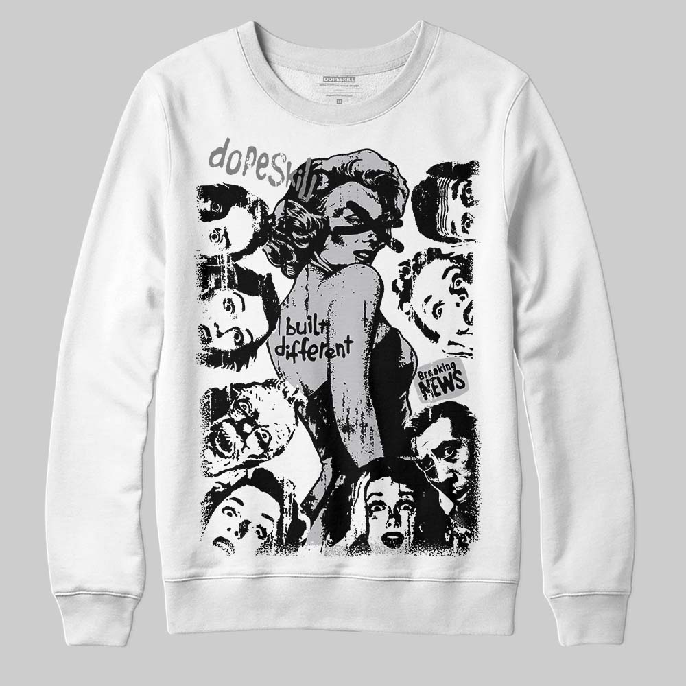 Grey Collection DopeSkill Sweatshirt Built Different Graphic