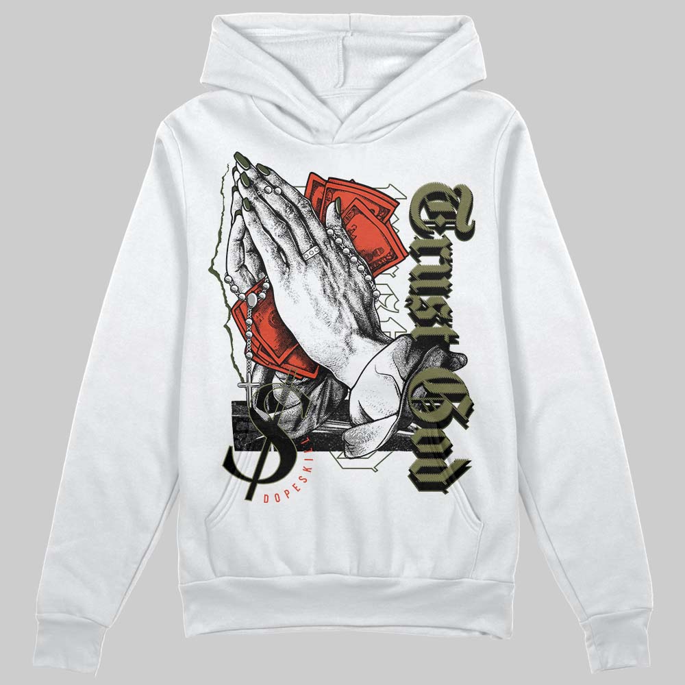 Olive Collection DopeSkill Hoodie Sweatshirt Trust God Graphic