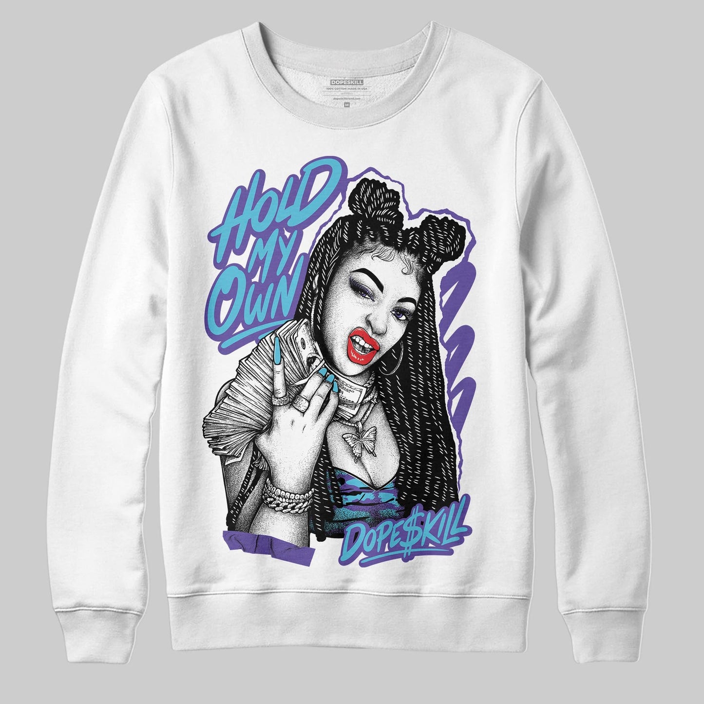 Aqua 8s DopeSkill Sweatshirt New H.M.O Graphic