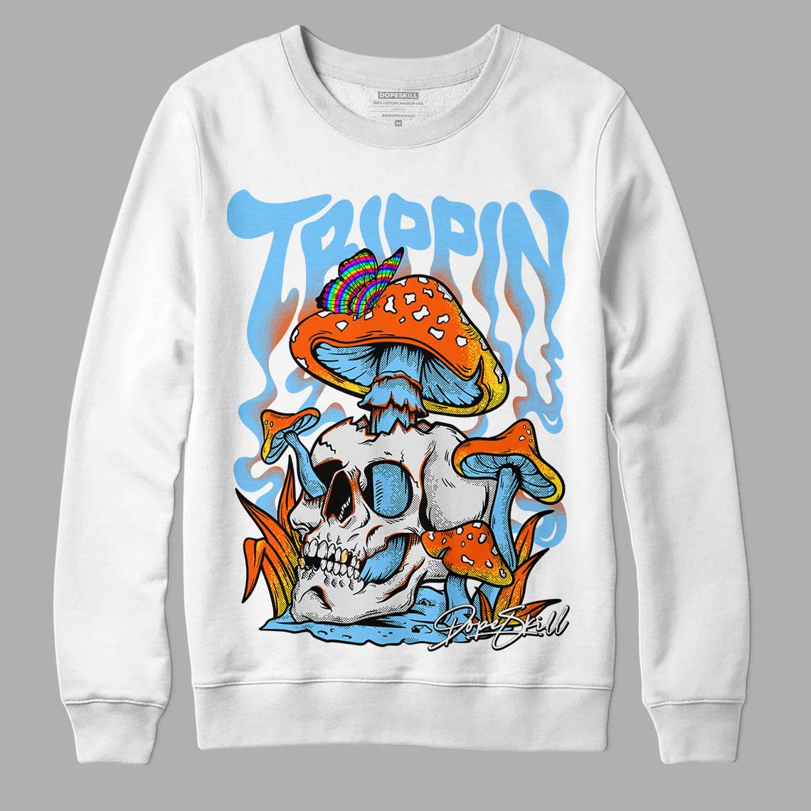 Dunk Low Futura University Blue DopeSkill Sweatshirt Trippin Graphic