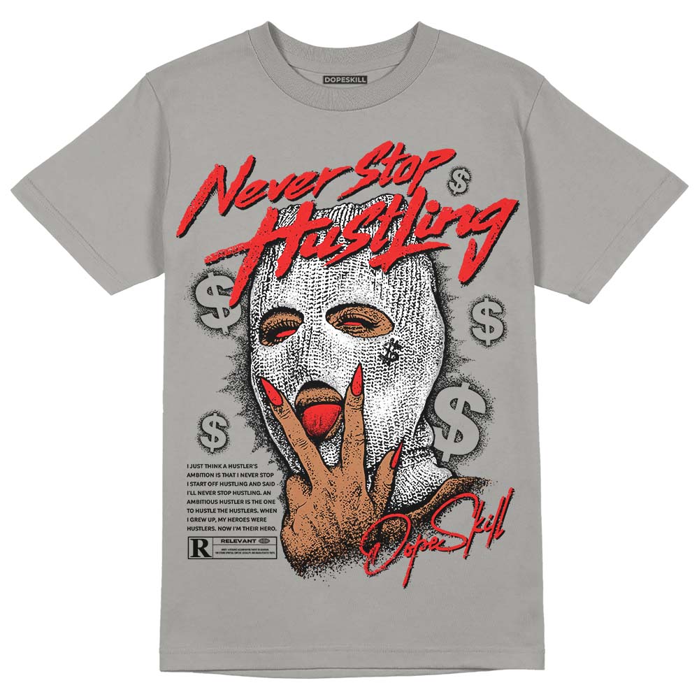 Grey Collection DopeSkill Grey T-shirt Never Stop Hustling Graphic