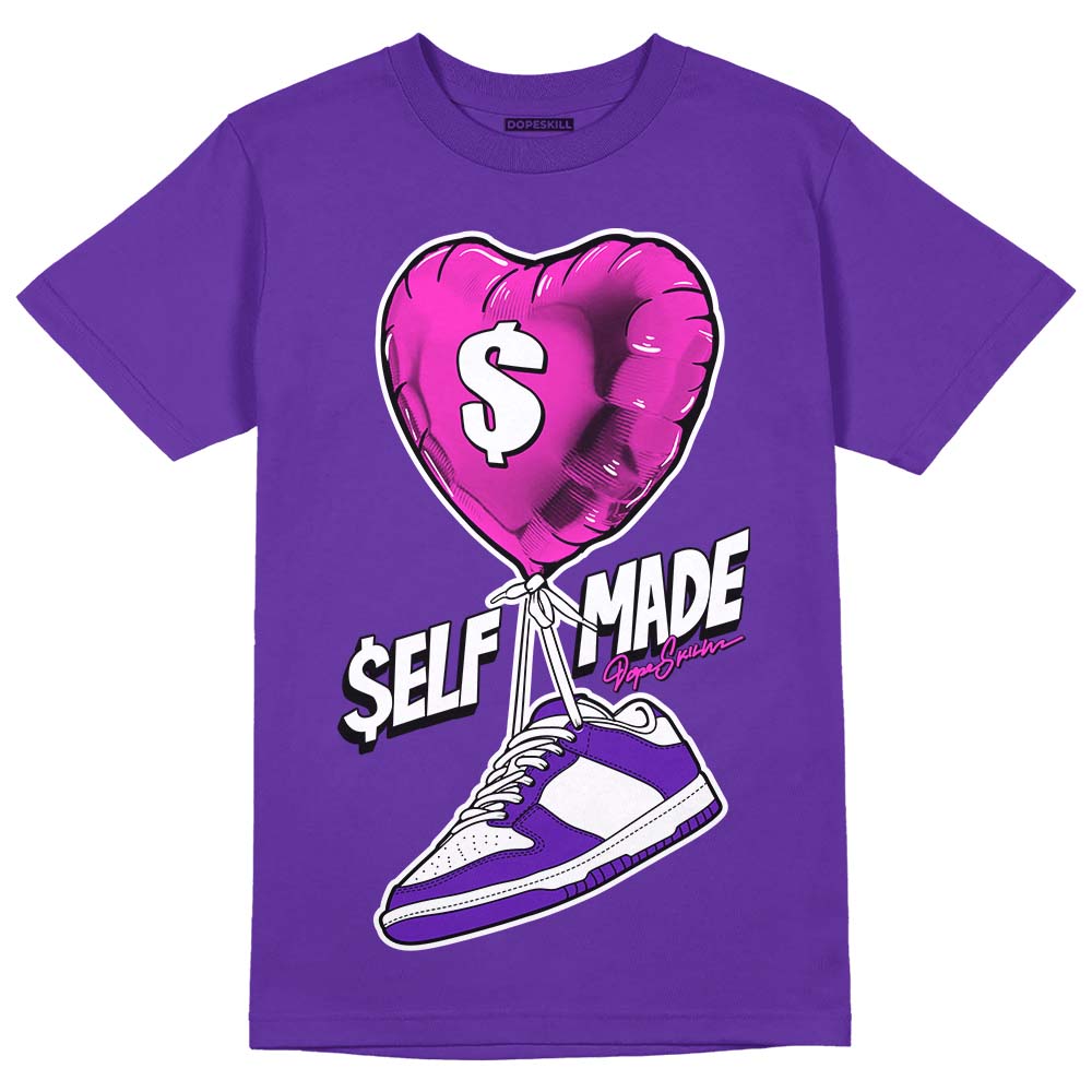 Dunk Purple Championship Court White DopeSkill Purple T-shirt Self Made Graphic