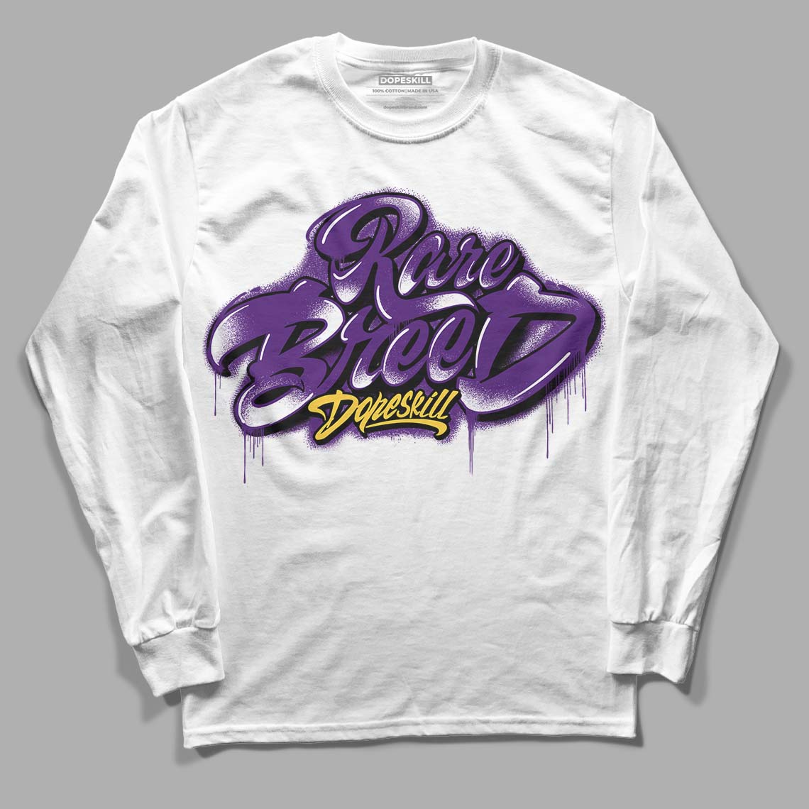 Field Purple 12s DopeSkill Long Sleeve T-Shirt Rare Breed Type Graphic