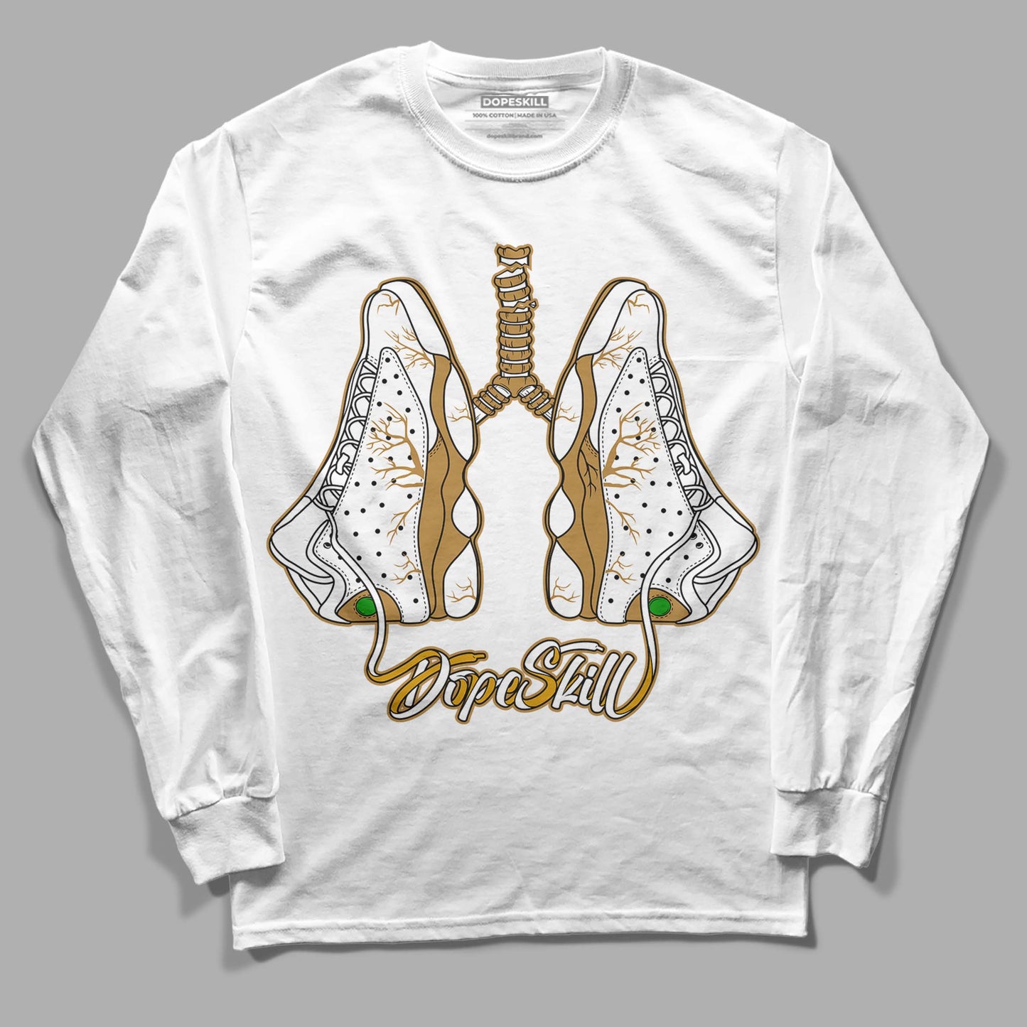 Wheat 13s DopeSkill Long Sleeve T-Shirt Breathe Graphic