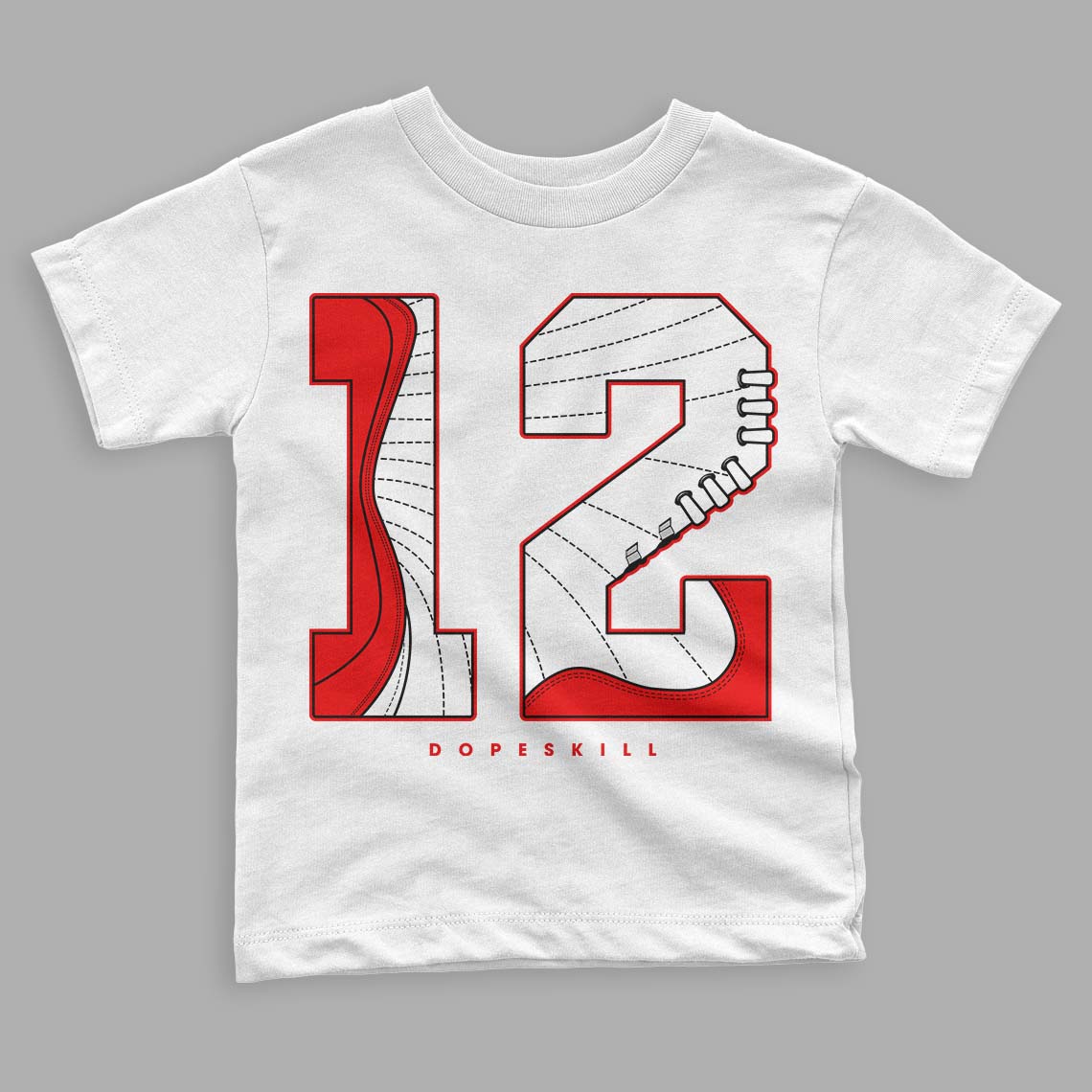 Cherry 12s DopeSkill Toddler Kids T-shirt No.12 Graphic