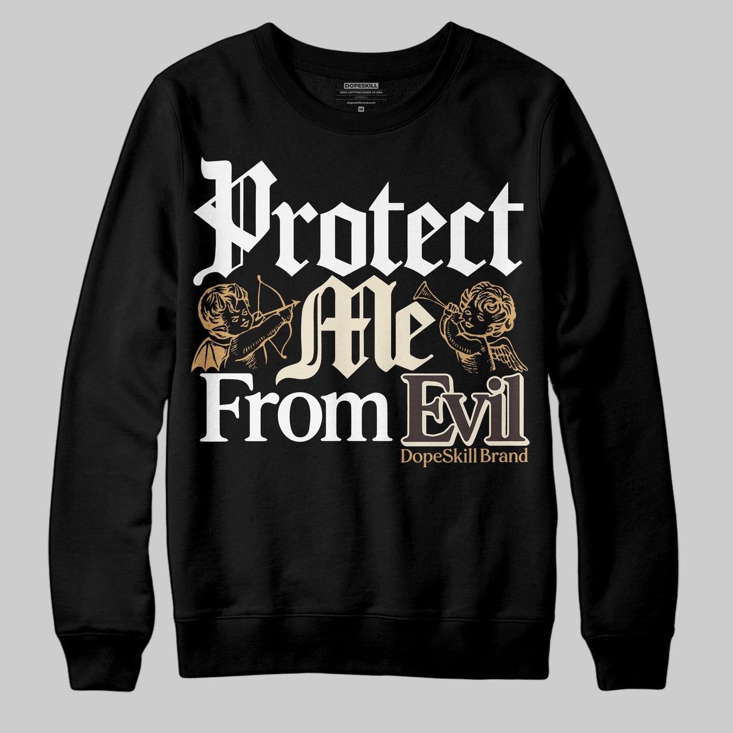 Earth 5s DopeSkill Sweatshirt Protect Me From Evil Graphic