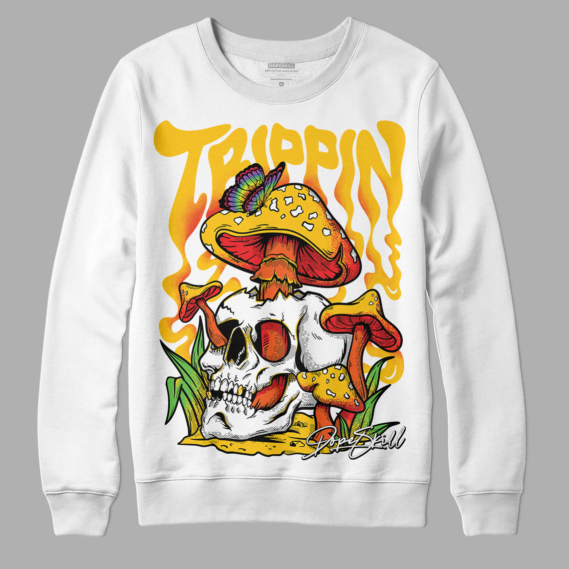 Yellow Collection DopeSkill Sweatshirt Trippin Graphic