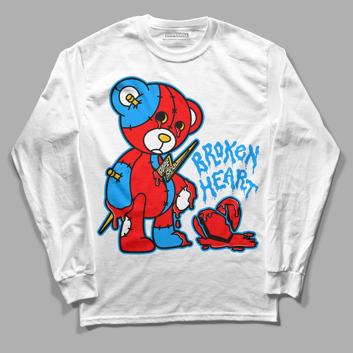 Fruity Pebbles Dunks DopeSkill Long Sleeve T-Shirt Broken Heart Graphic