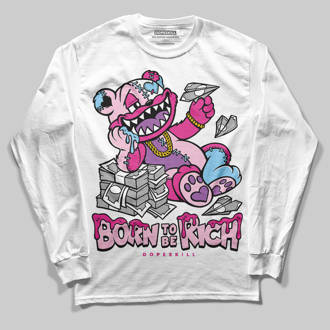 Doernbecher 6s DopeSkill Long Sleeve T-Shirt Born To Be Rich Graphic