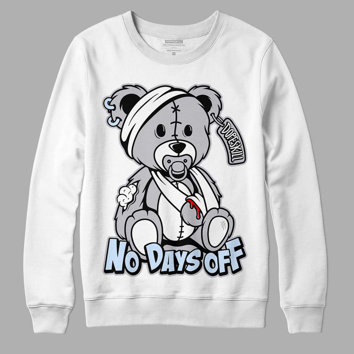 Cement Grey 11s DopeSkill Sweatshirt Hurt Bear Graphic