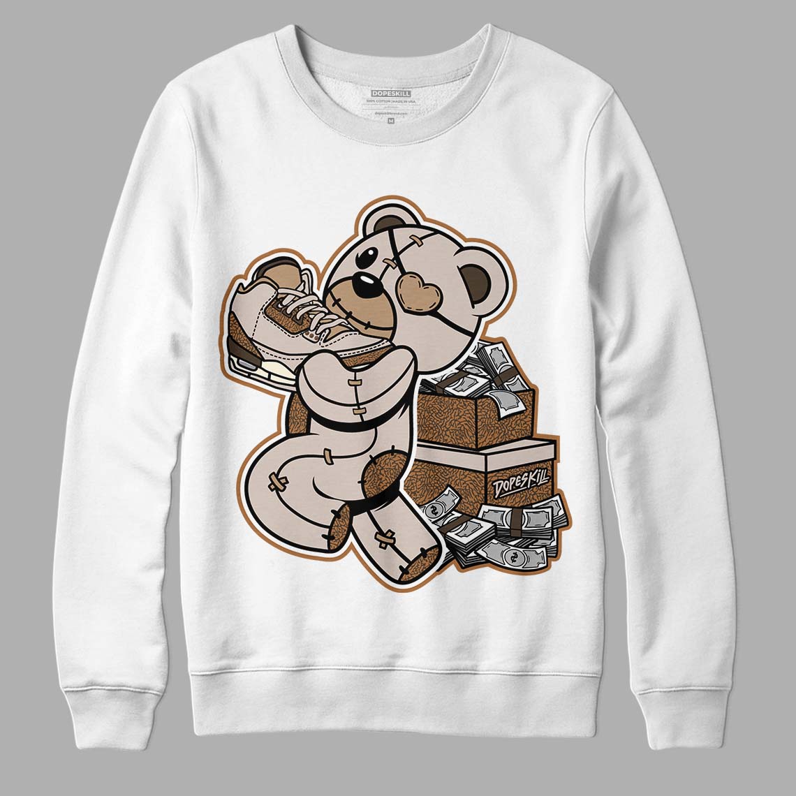 Palomino 3s DopeSkill Sweatshirt Bear Steals Sneaker Graphic