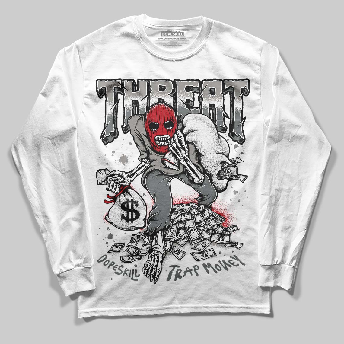 Cool Grey 9s DopeSkill Long Sleeve T-Shirt Thunder Dunk Graphic