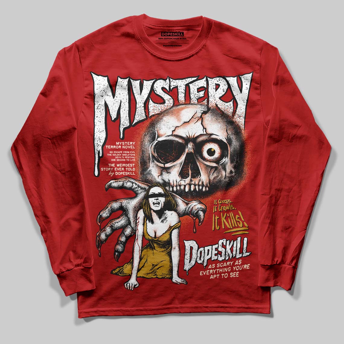 Brick By Brick 4s DopeSkill Long Sleeve T-Shirt Mystery Ghostly Grasp Graphic