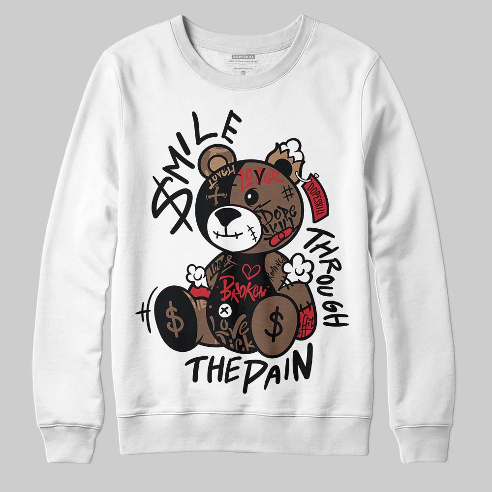 Olive 9s DopeSkill Sweatshirt Smile Through The Pain Graphic