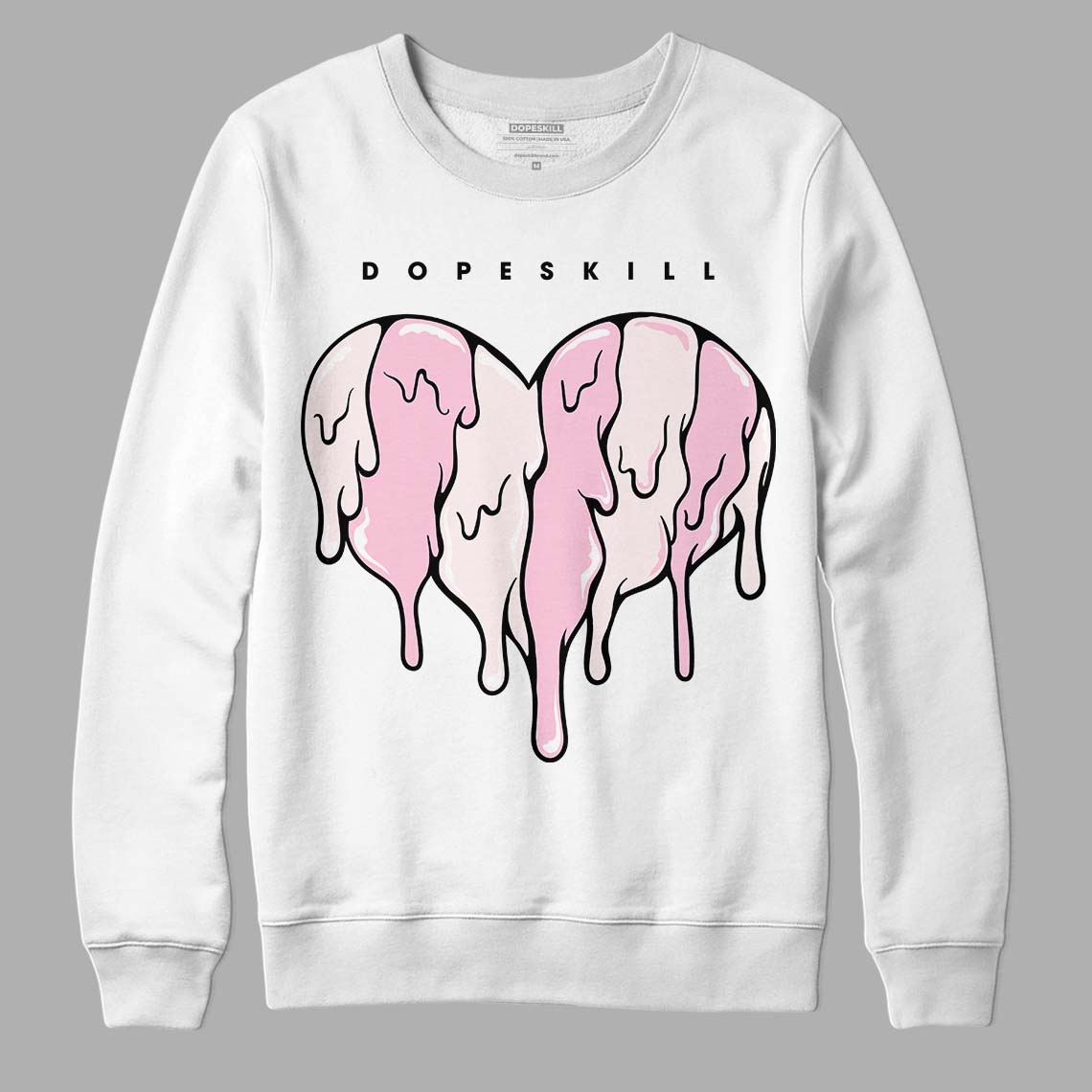 Dunk Low Pink Foam DopeSkill Sweatshirt Slime Drip Heart Graphic