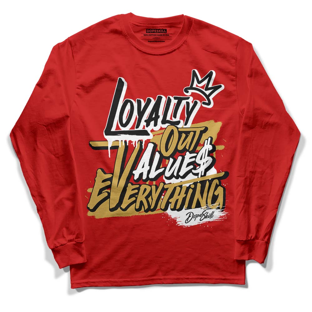 Red Collection DopeSkill Red Long Sleeve T-Shirt LOVE Graphic