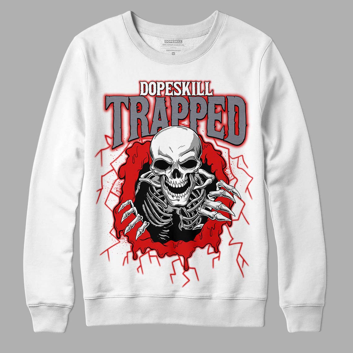 Gym Red 9s DopeSkill Sweatshirt Trapped Halloween Graphic