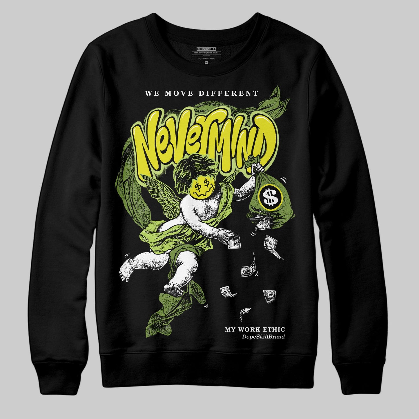 Bright Cactus 13s DopeSkill Sweatshirt Nevermind Graphic