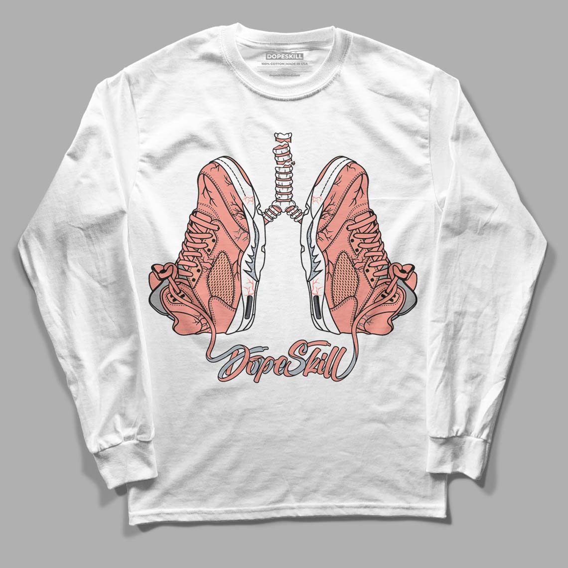 Crimson Bliss 5s DopeSkill Long Sleeve T-Shirt Breathe Graphic