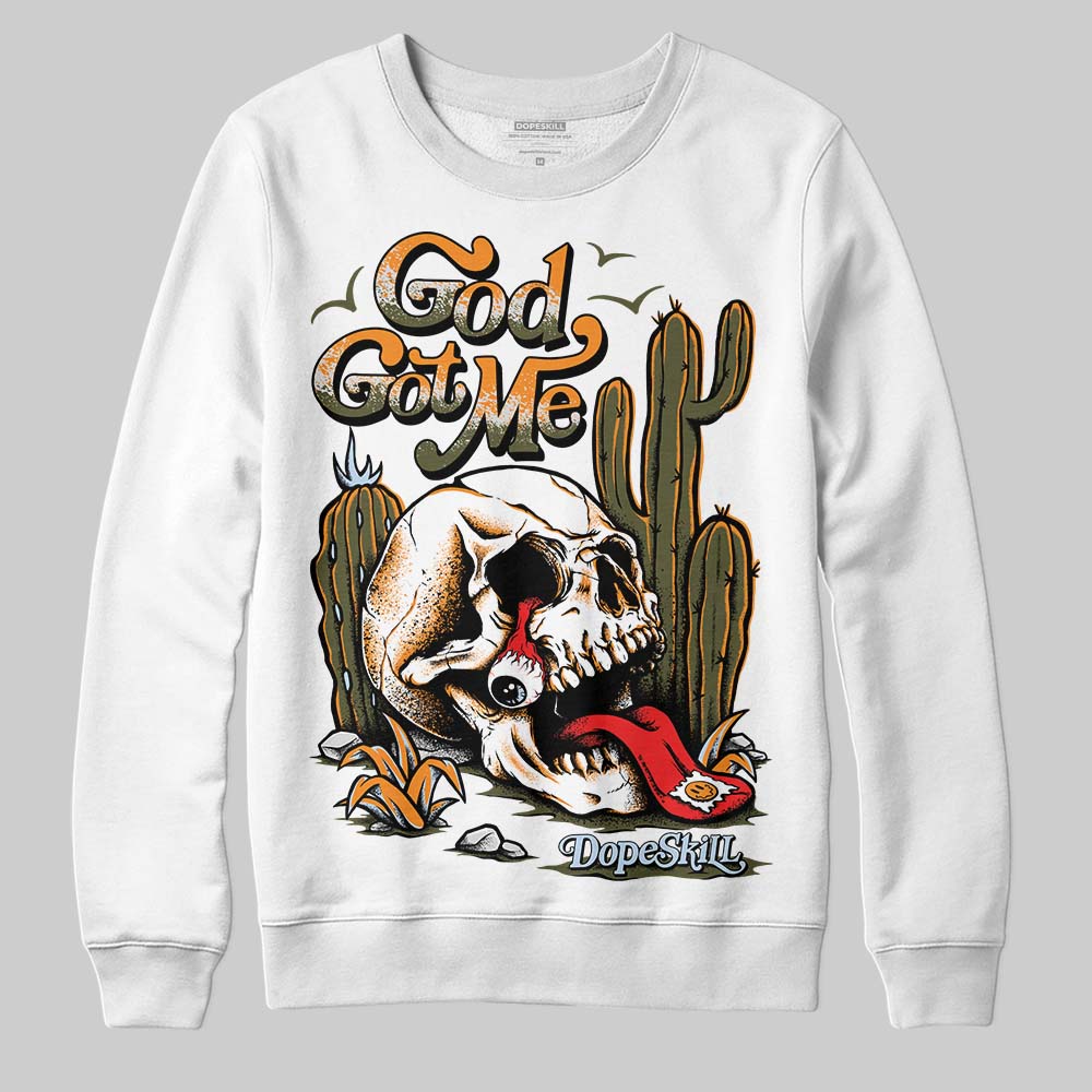 Olive 5s DopeSkill Sweatshirt God Got Me Graphic