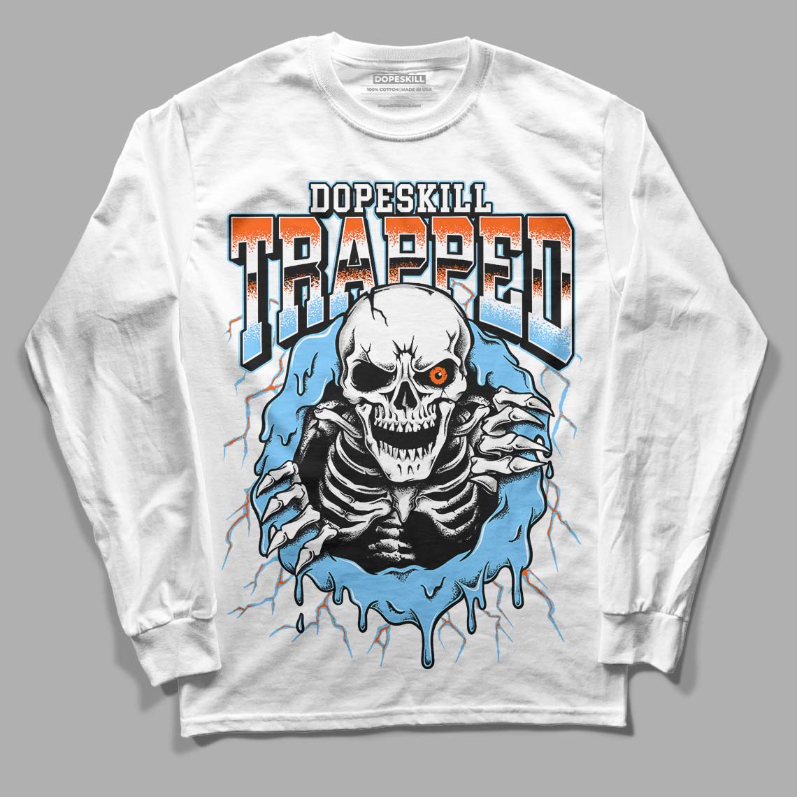 Dunk Low Futura University Blue DopeSkill Long Sleeve T-Shirt Trapped Halloween Graphic
