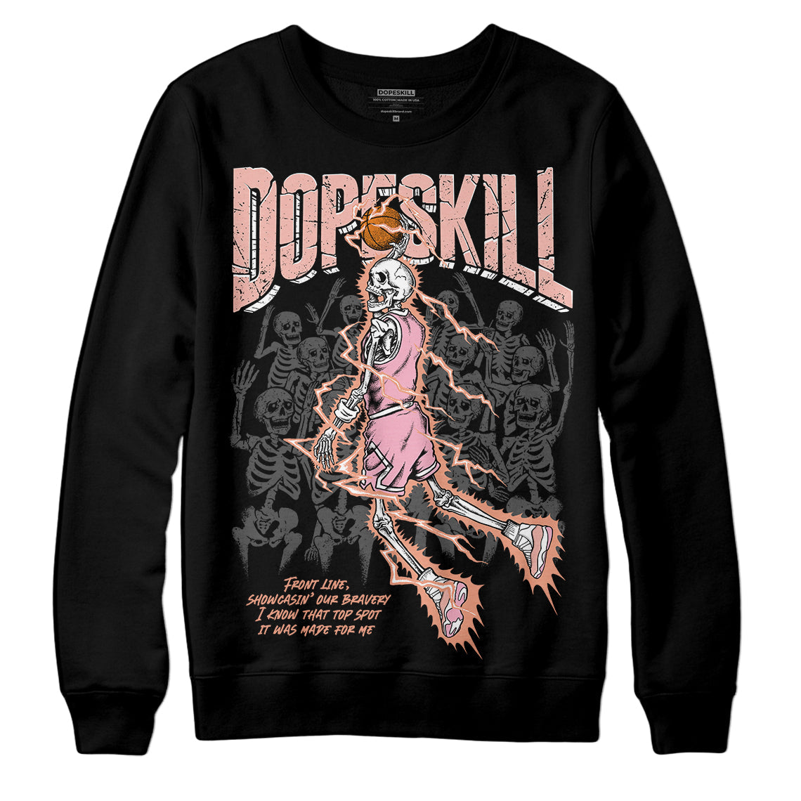 Legend Pink 11s DopeSkill Sweatshirt Thunder Dunk Graphic