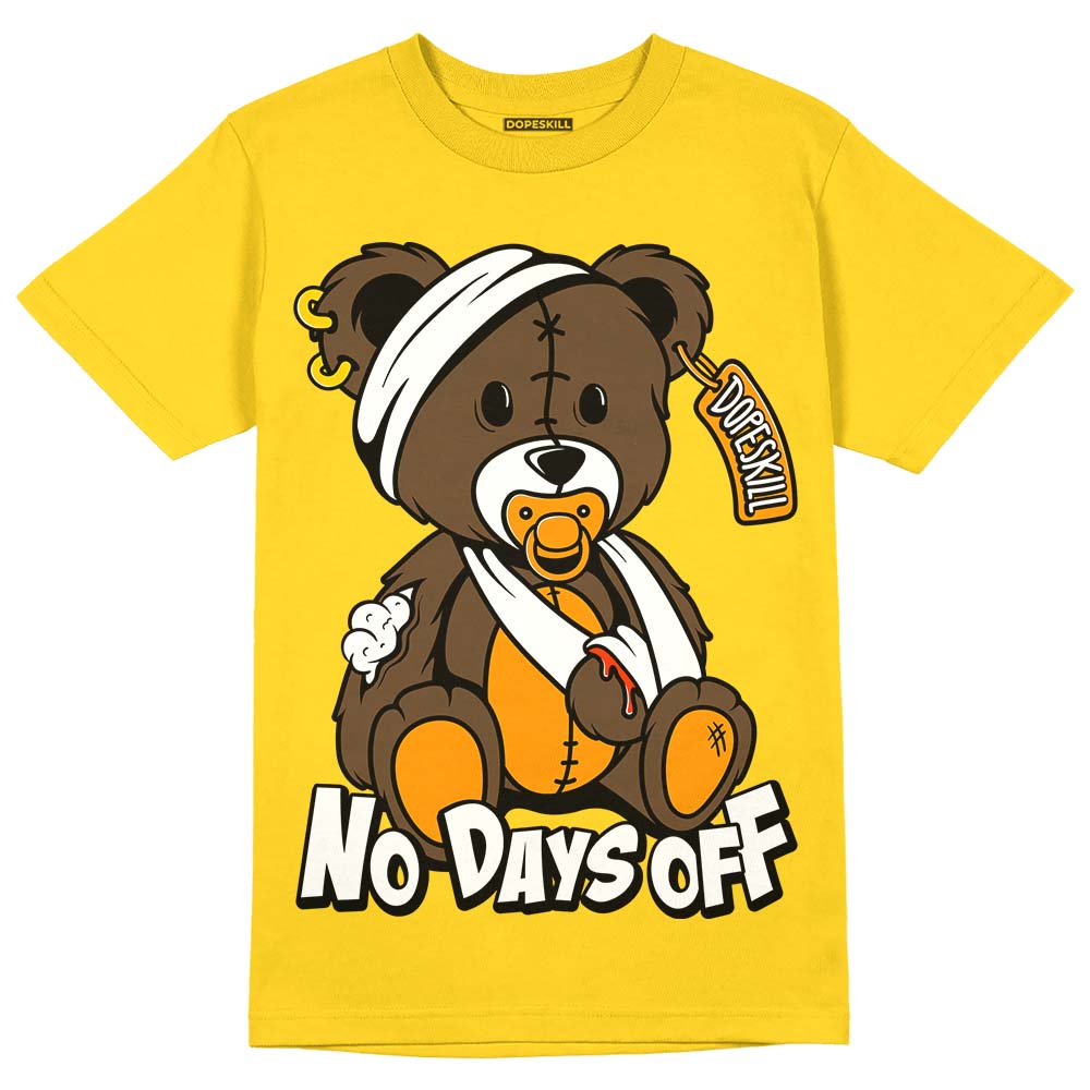 Yellow Ochre 6s DopeSkill Yellow T-shirt Hurt Bear Graphic