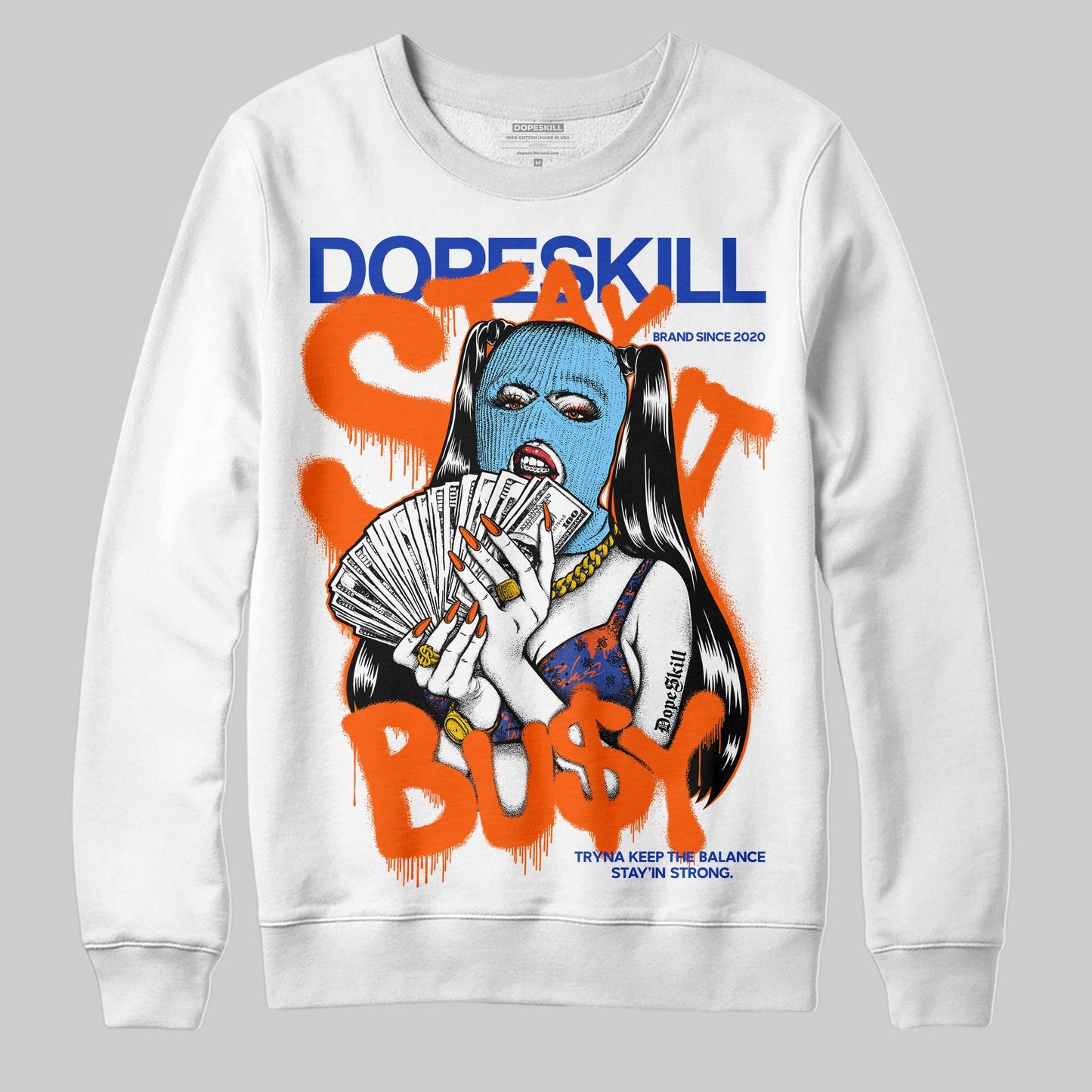 Dunk Low Futura Orange Blaze DopeSkill Sweatshirt Stay It Busy Graphic