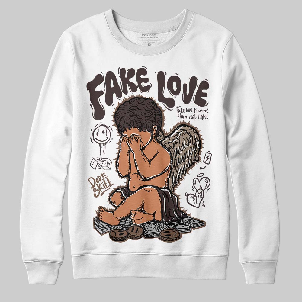 Baroque Brown 12s DopeSkill Sweatshirt False Love Graphic