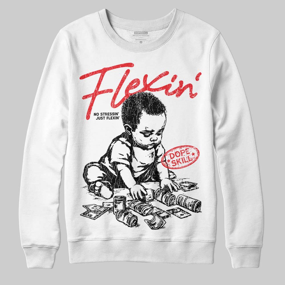 Black and White Collection DopeSkill Sweatshirt Flexin' Graphic