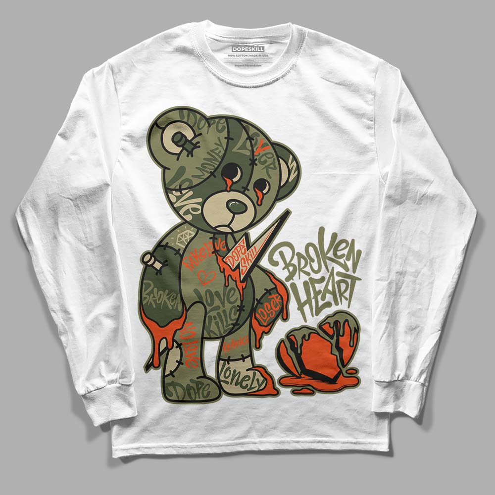 Olive Collection DopeSkill Long Sleeve T-Shirt Broken Heart Graphic