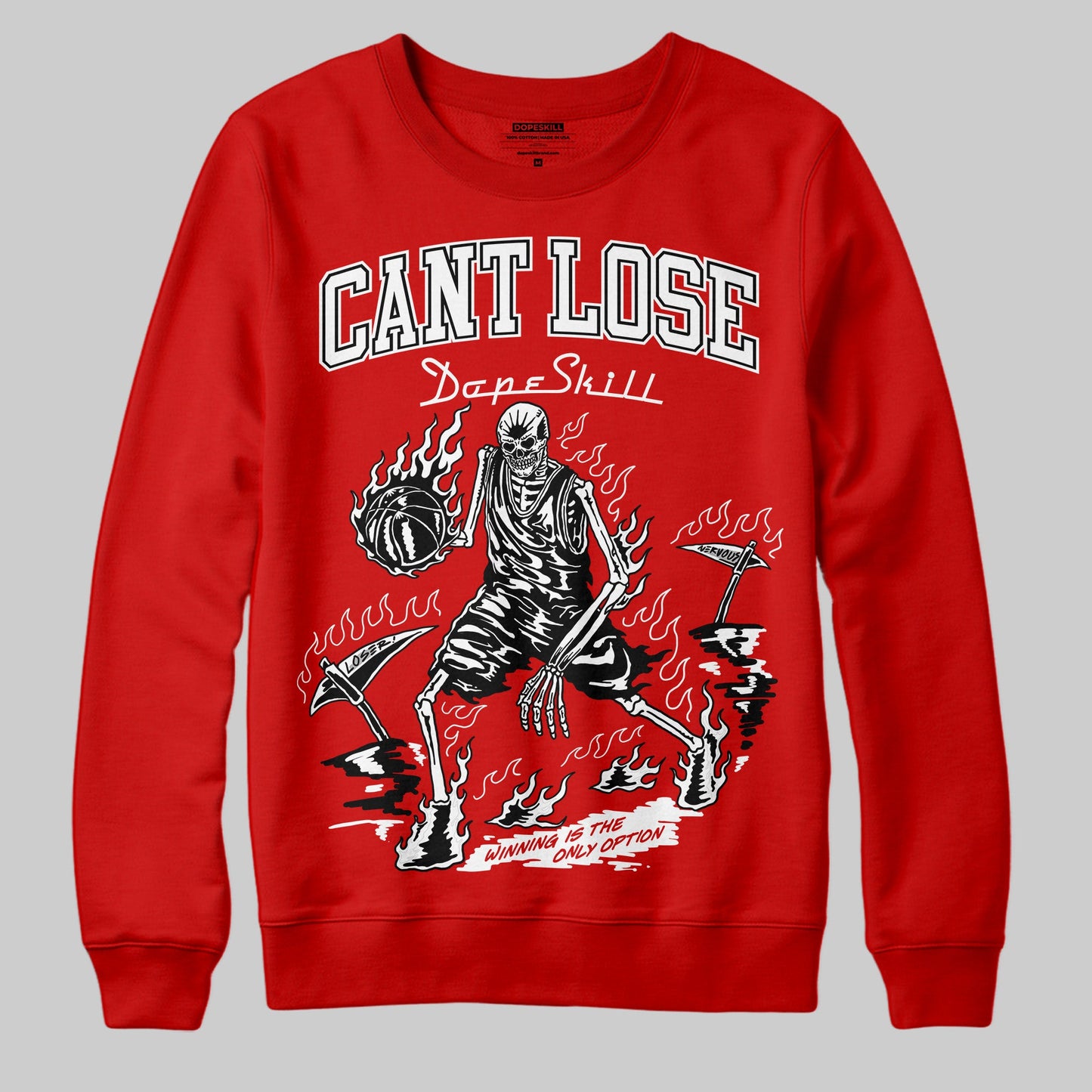 Bred Velvet 11s DopeSkill Red Sweatshirt Cant Lose Graphic