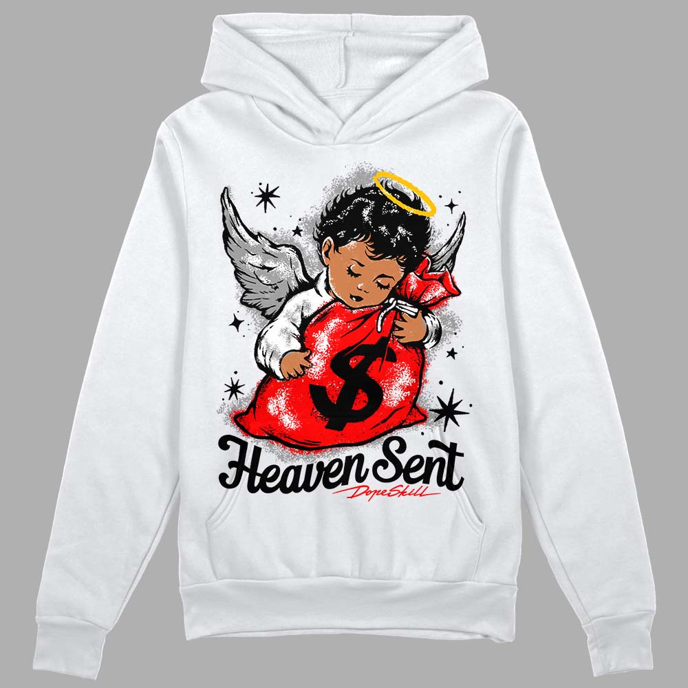 Black and White Collection DopeSkill Hoodie Sweatshirt Heaven Sent Graphic