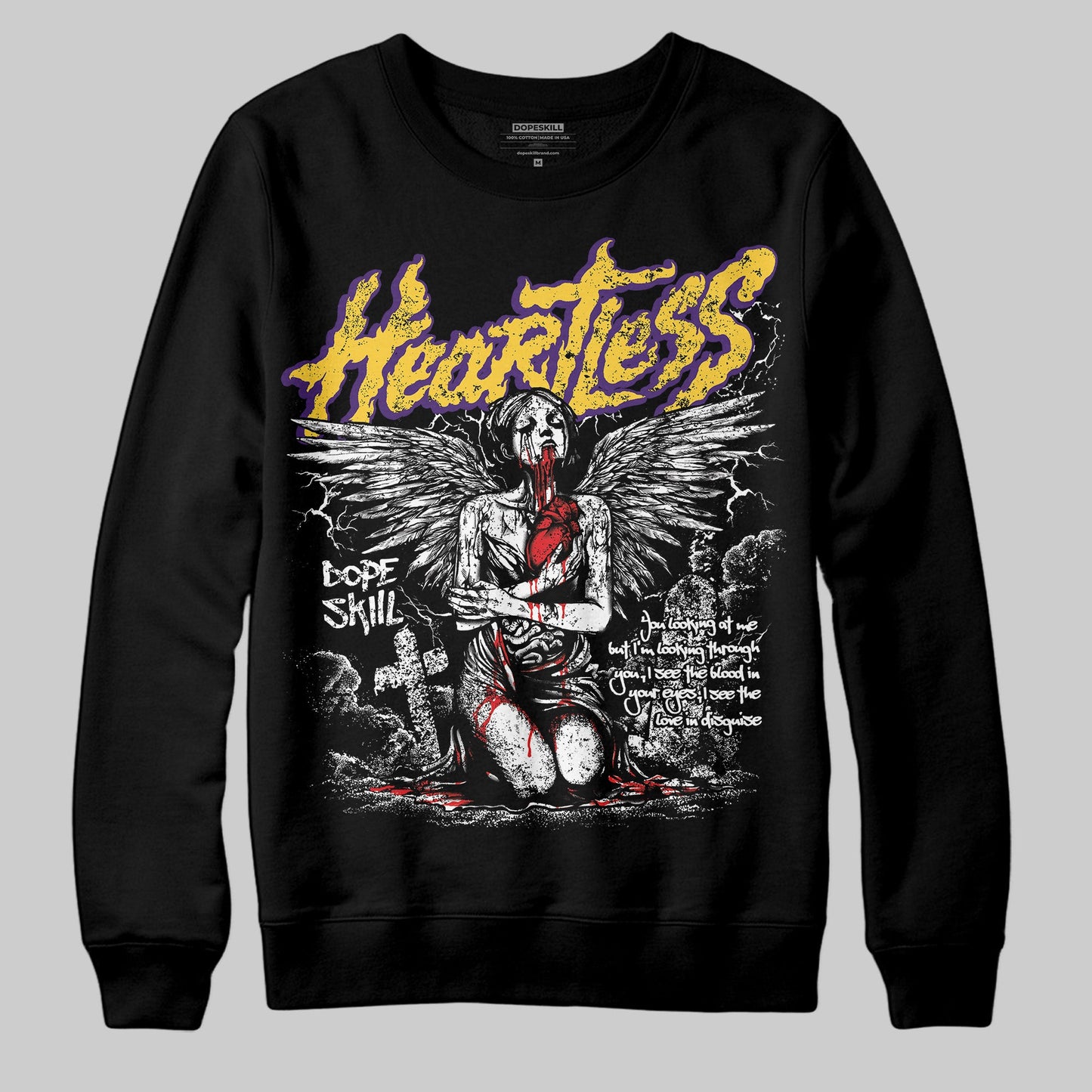 Field Purple 12s DopeSkill Sweatshirt Heartless Graphic
