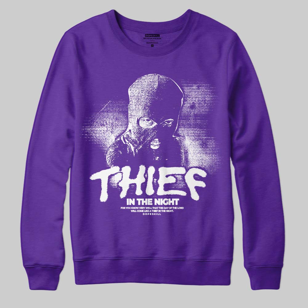PURPLE Collection DopeSkill Sweatshirt Thief In The Night Graphic