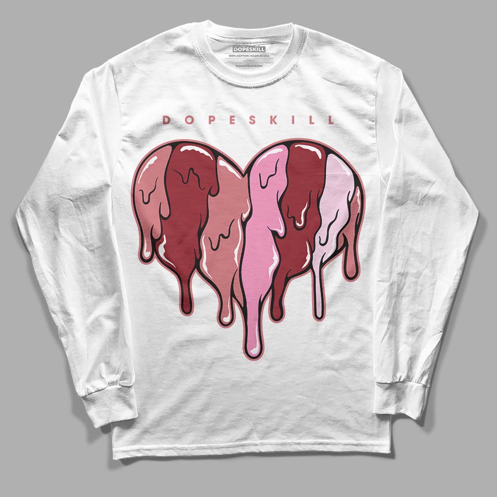 Valentine's Day Collection DopeSkill Long Sleeve T-Shirt Slime Drip Heart Graphic