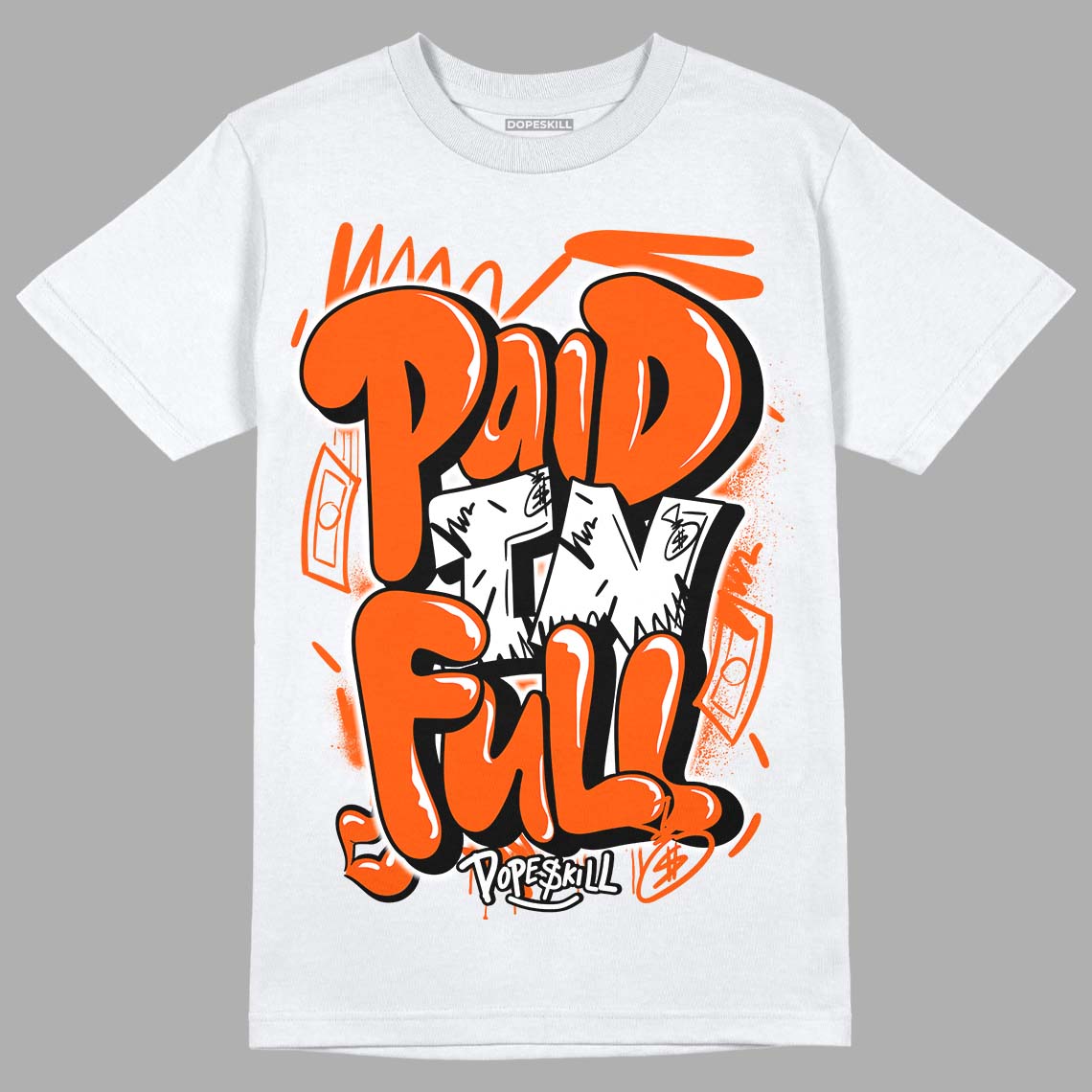 Orange Milk DopeSkill T-Shirt New Paid In Full Graphic