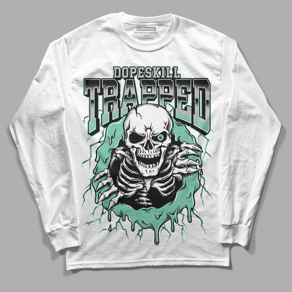 Green Glow 3s DopeSkill Long Sleeve T-Shirt Trapped Halloween Graphic