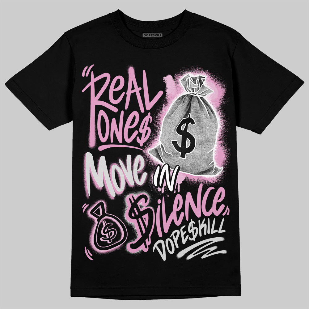 Orchid 4s DopeSkill T-Shirt Real Ones Move In Silence Graphic