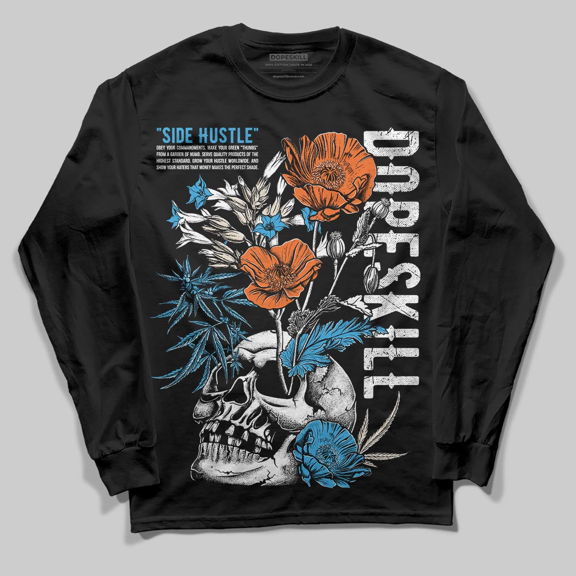 UNC Reimagined 1s DopeSkill Long Sleeve T-Shirt Side Hustle Graphic