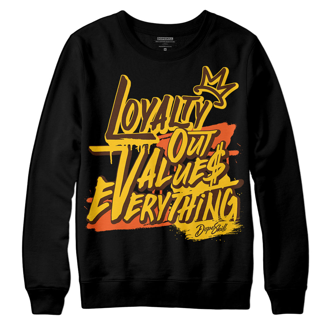 Yellow Collection DopeSkill Sweatshirt LOVE Graphic