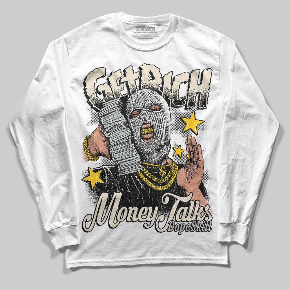 Reverse Metallic 5s DopeSkill Long Sleeve T-Shirt Get Rich Graphic