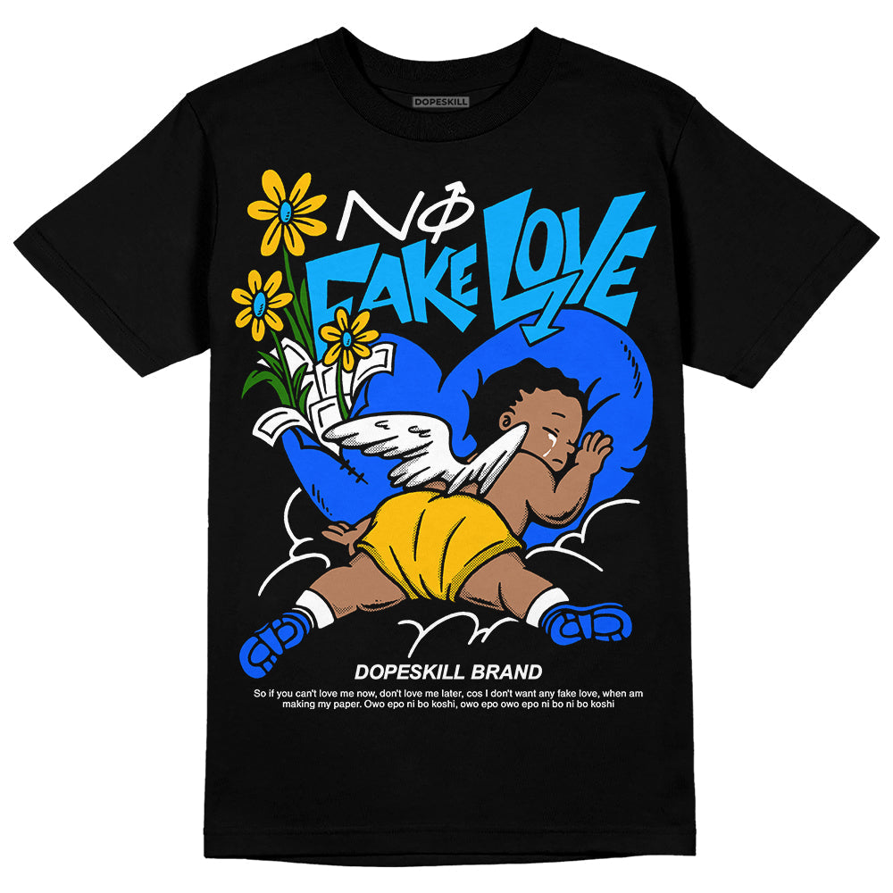 Royal Blue Collection DopeSkill T-Shirt No Fake Love Graphic