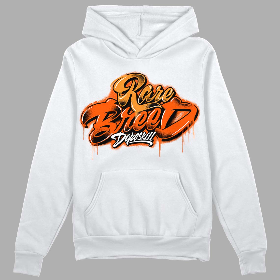 Brilliant Orange 12s DopeSkill Hoodie Sweatshirt Rare Breed Type Graphic