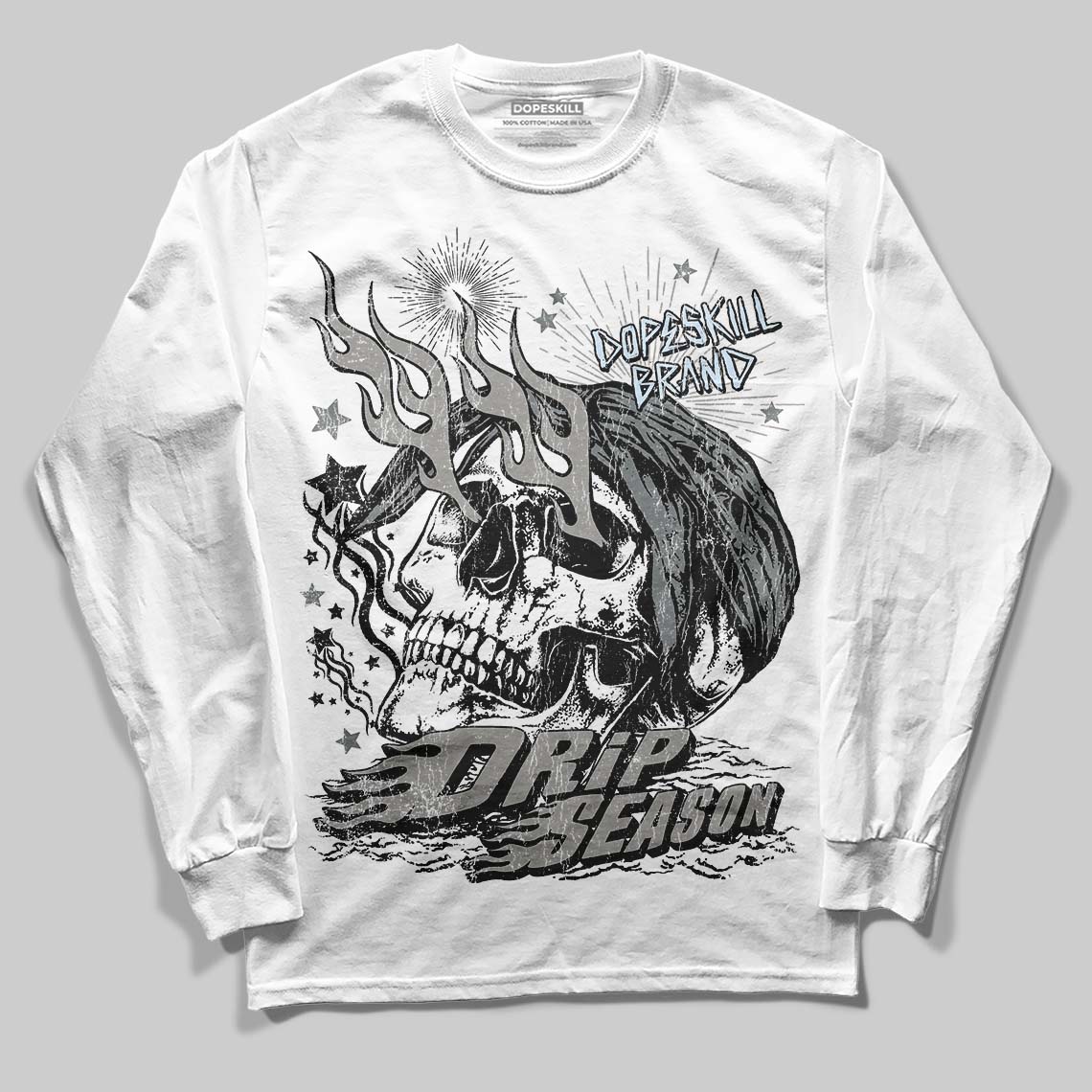 Cool Grey 9s DopeSkill Long Sleeve T-Shirt Drip Season Graphic