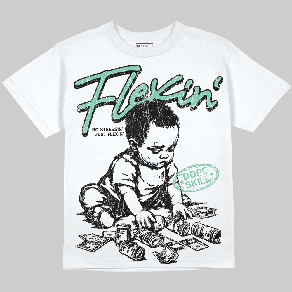 Green Glow 3s DopeSkill Oversize Print T-Shirt Flexin' Graphic