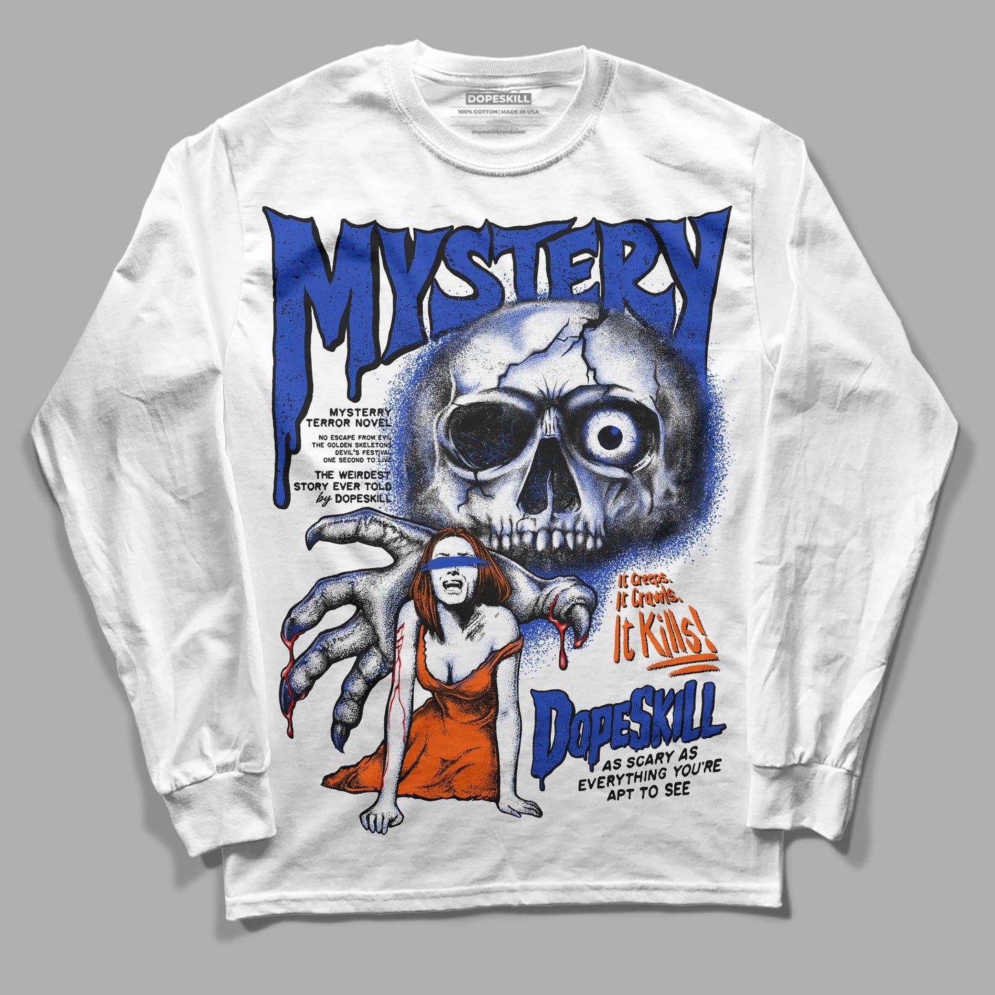 Dunk Low Futura Orange Blaze DopeSkill Long Sleeve T-Shirt Mystery Ghostly Grasp Graphic