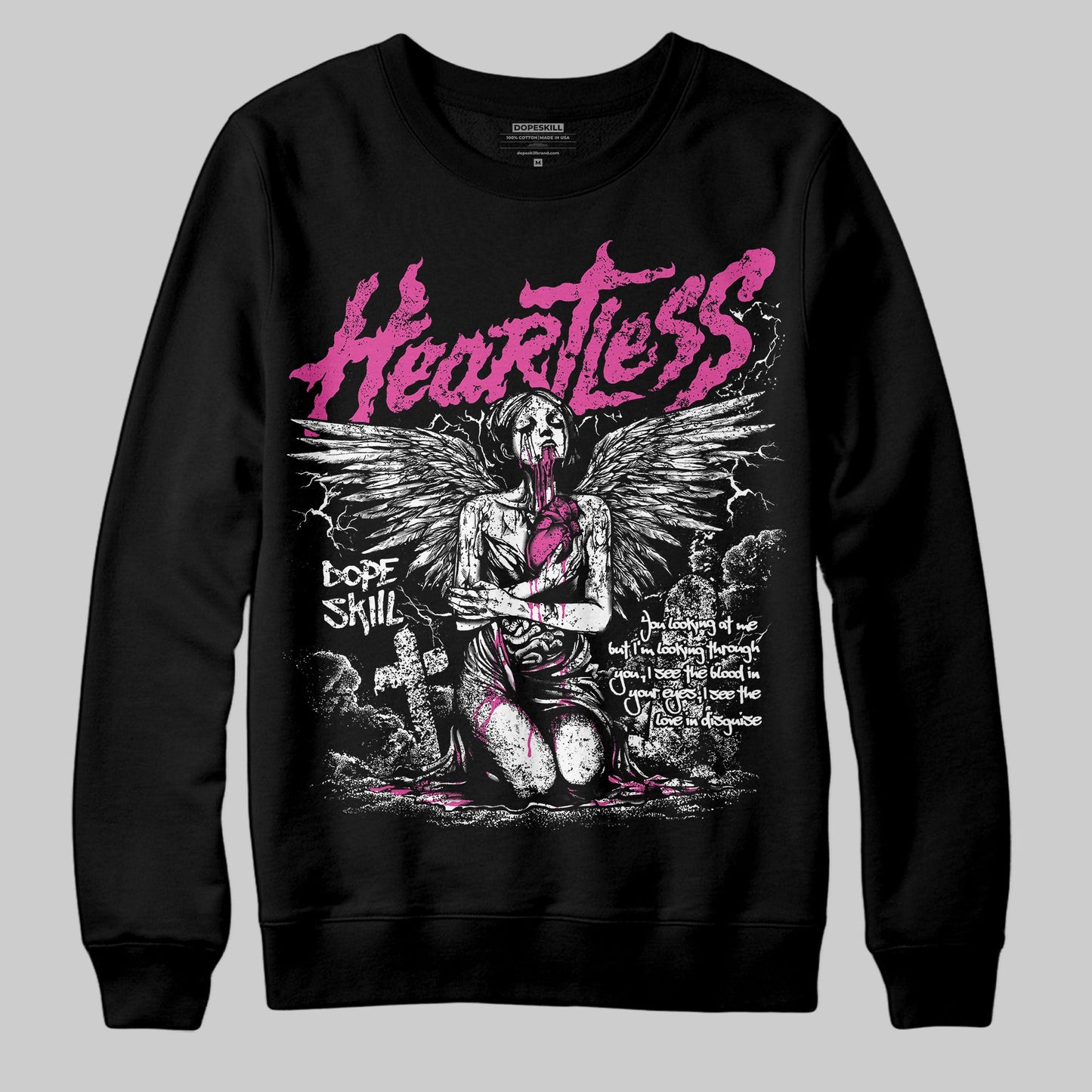 Dunk Active Fuchsia DopeSkill Sweatshirt Heartless Graphic