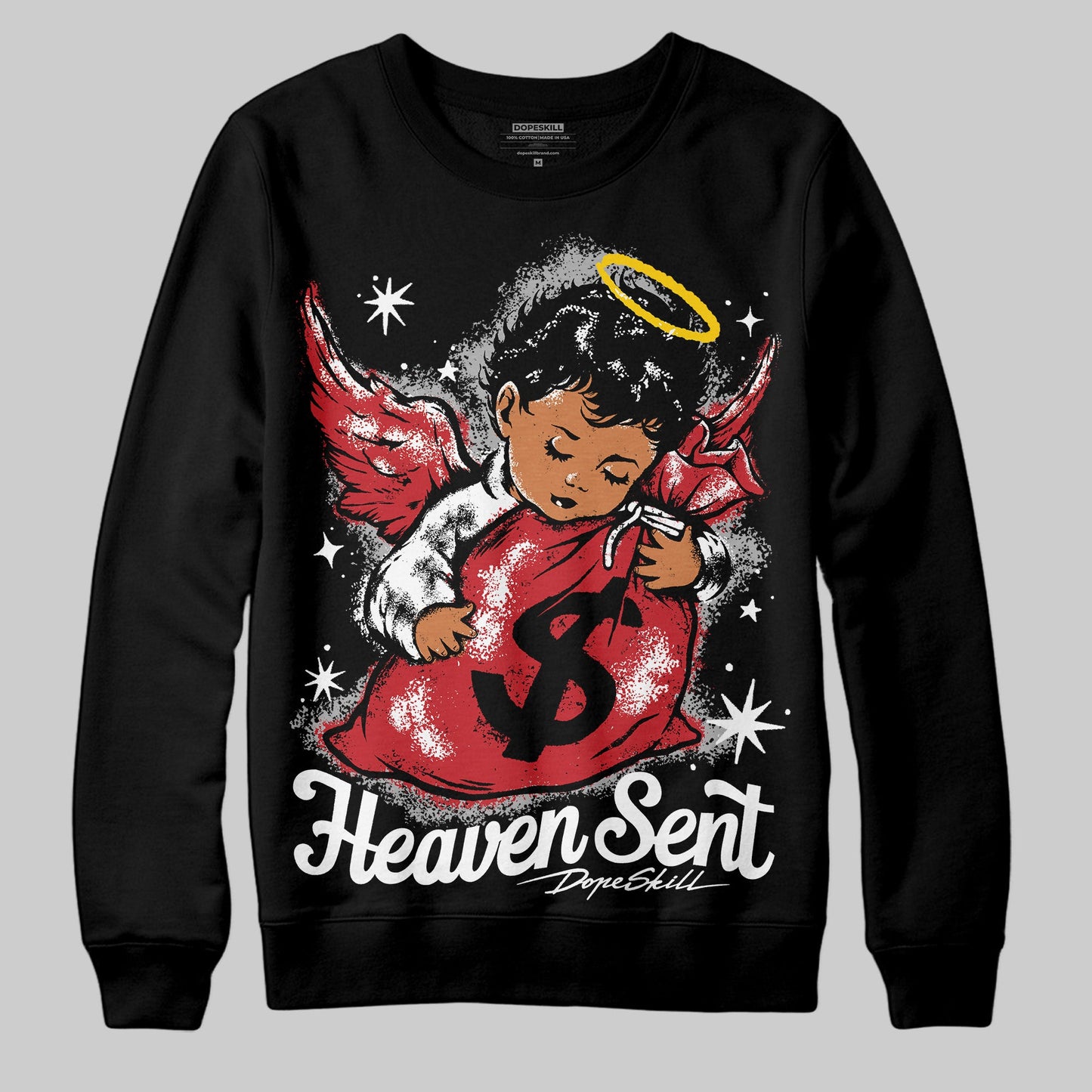 Bred 11s DopeSkill Sweatshirt Heaven Sent Graphic